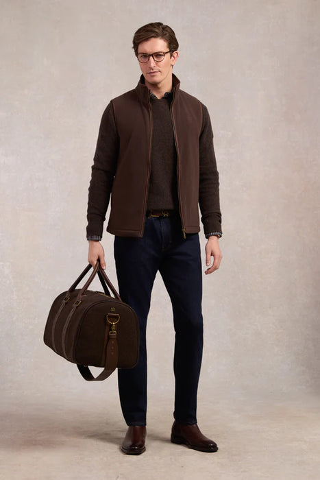 (Holland Cooper) Country Fleece Gilet - Chocolate (Men's)