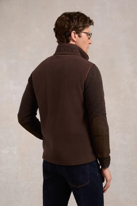 (Holland Cooper) Country Fleece Gilet - Chocolate (Men's)