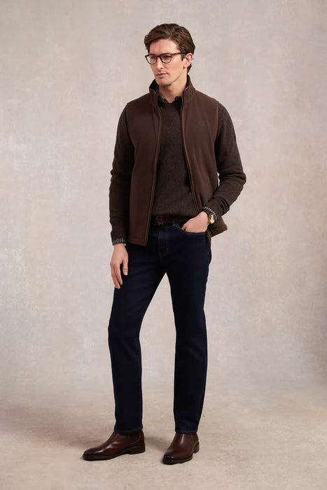 (Holland Cooper) Country Fleece Gilet - Chocolate (Men's)