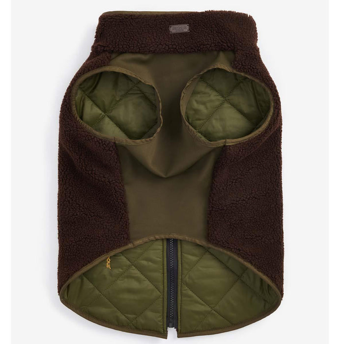 (Barbour) Reversable Quilt/Borg Dog Coat