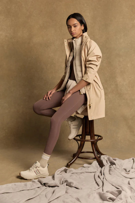 (Holland Cooper) Burghley Waterproof Trainer - Ecru (Women's)