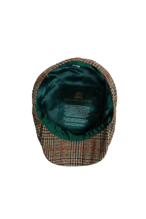 (Holland Cooper) Baker Boy Tweed Cap - Orange Windsor (Women's)