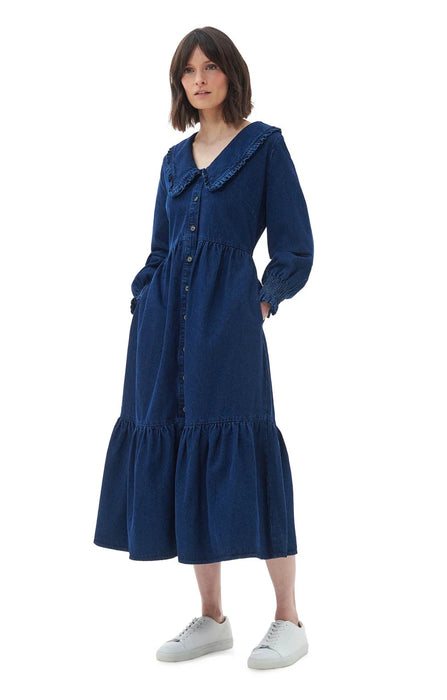 (Barbour) Aster Midi Dress Indigo (Women's)