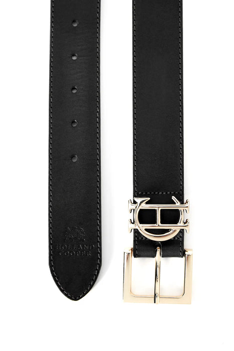 (Holland Cooper) HC Classic Logo Belt - Black (Women's)