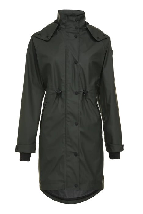 (Holland Cooper) Chartwell Rain Parka - Evergreen (Women's)