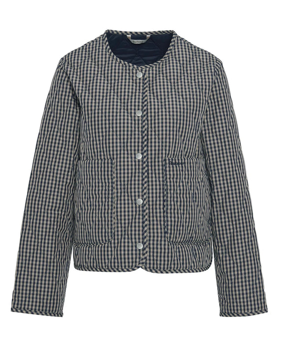 (Barbour) Check Monroe Quilted Jacket (Women's)