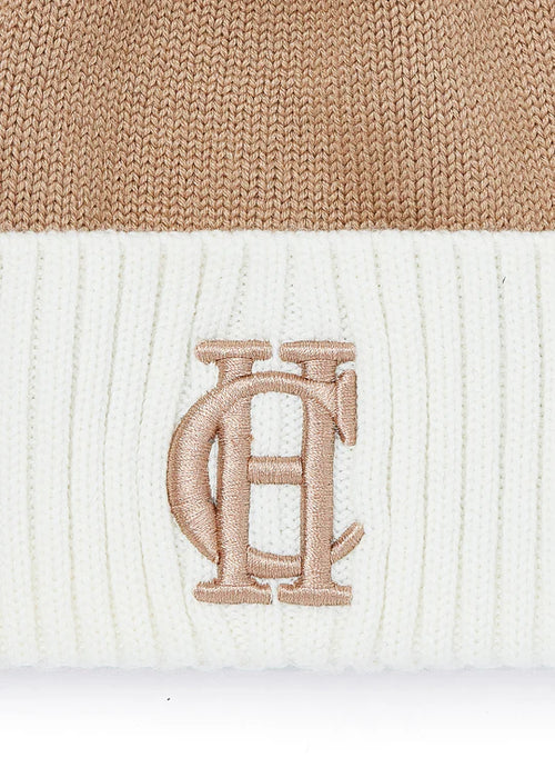 (Holland Cooper) Chelsea Marino Bobble Hat - Camel (Women's)