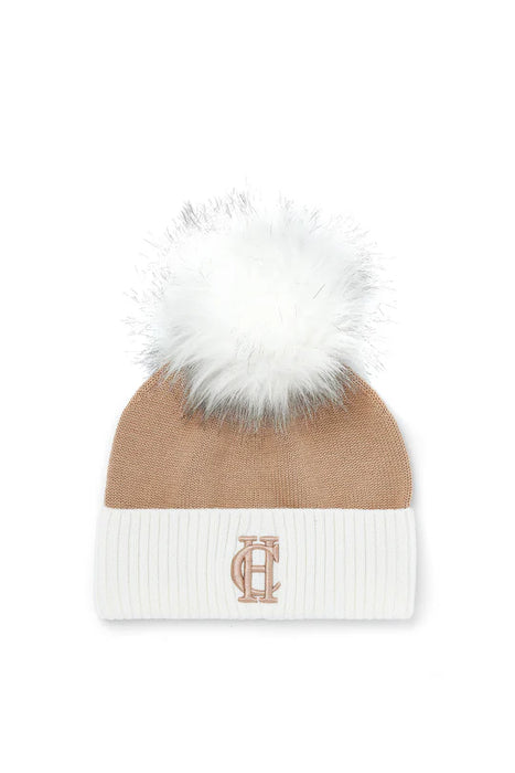 (Holland Cooper) Chelsea Marino Bobble Hat - Camel (Women's)