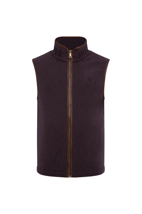 (Holland Cooper) Country Fleece Gilet - Claret (Men's)