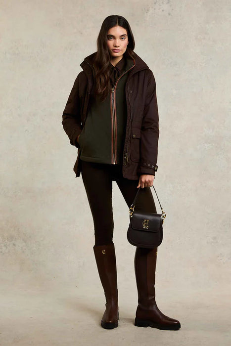 (Holland Cooper) Country Fleece Jacket - Khaki (Women's)