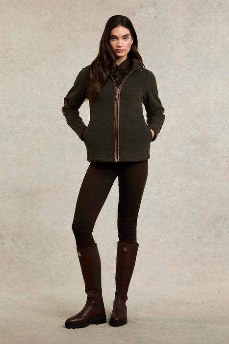 (Holland Cooper) Country Fleece Jacket - Khaki (Women's)