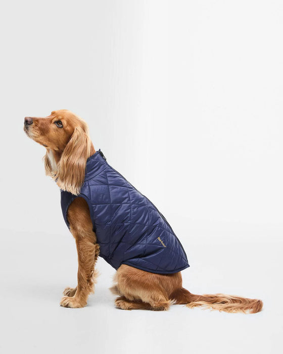 (Barbour) Field Reversible Dog Coat - Navy/Tartan