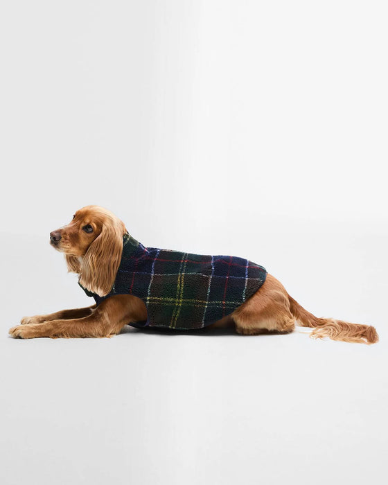 (Barbour) Field Reversible Dog Coat - Navy/Tartan