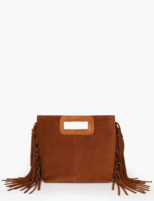 (Penelope Chilvers) Fringe Handy Suede Bag - Chestnut (Women's)