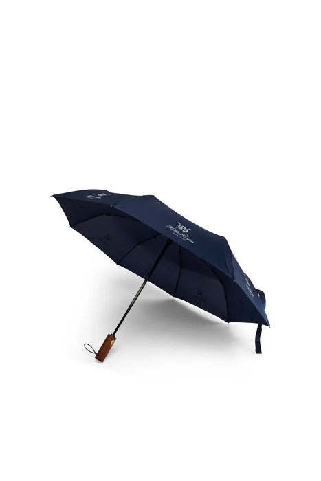 (Holland Cooper) Mini HC Umbrella - Blue Night (Unisex)