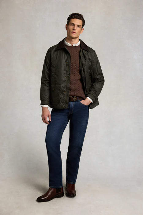 (Holland Cooper) Classic Wax Jacket - Moss (Men's)