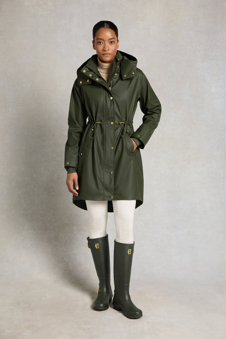 (Holland Cooper) Chartwell Rain Parka - Hunter Green (Women's)