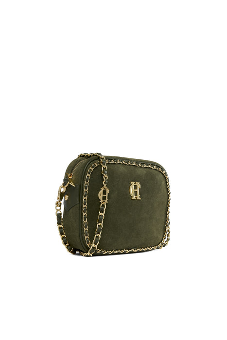 (Holland Cooper) Soho Camera Bag - Olive Suede (Women's)