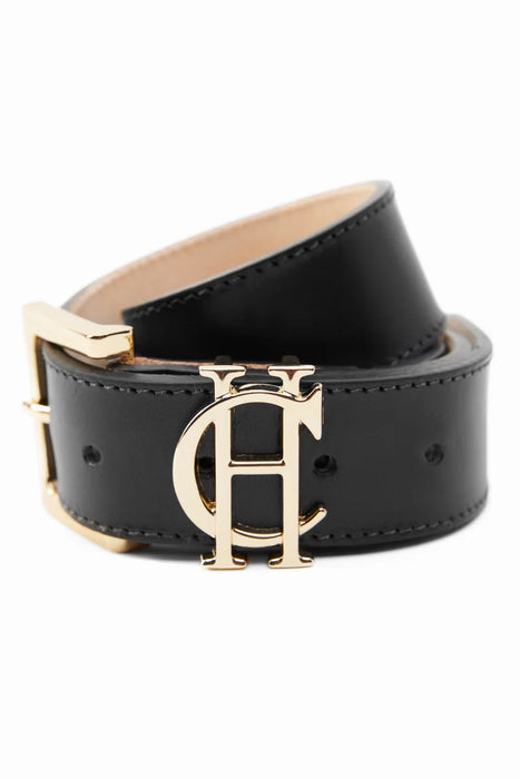 (Holland Cooper) HC Classic Logo Belt - Black (Women's)