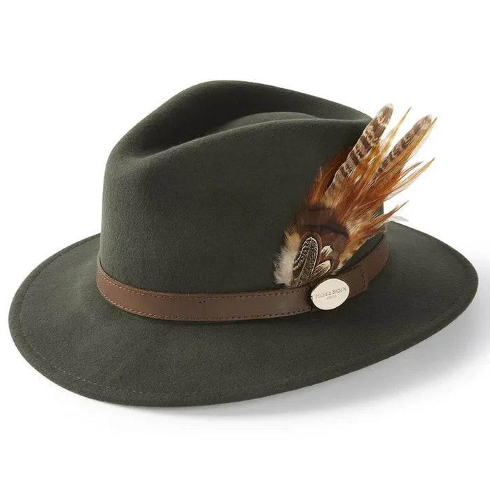 (Hicks & Brown) Suffolk Fedora, Gamebird - Olive  (Women's)