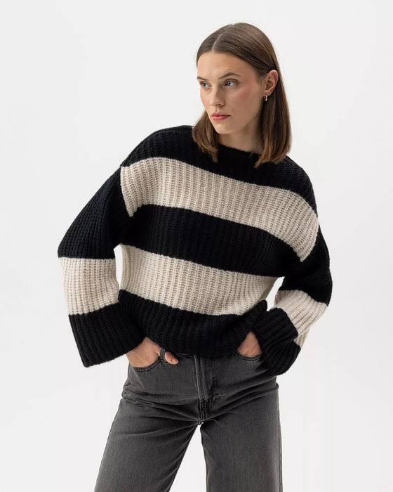 (Holebrook) Cajsa Sweater - Black/Sandshell Stripe (Women's)
