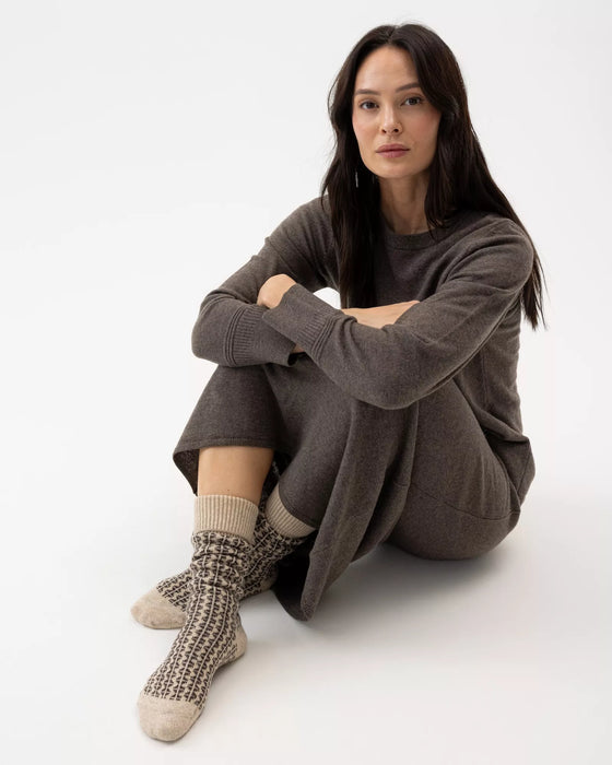 (Holebrook) Jarvso Socks - Oyster/Brown (Women's)