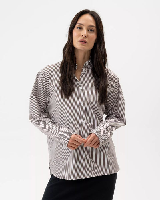(Holebrook) Jennifer Shirt - Dark Brown/White (Women's)