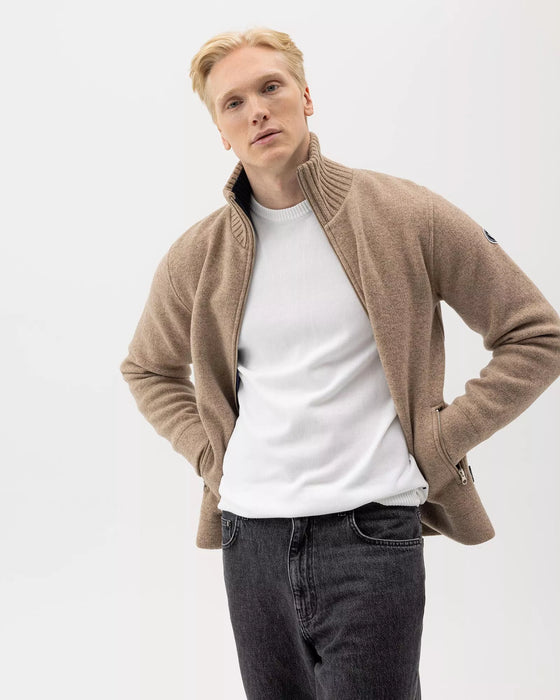 (Holebrook) Mans Zip Windproof - Khaki (Men's)