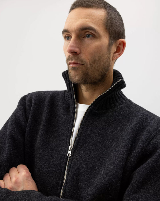 (Holebrook) Mans Zip Windproof - Anthracite Mel (Men's)