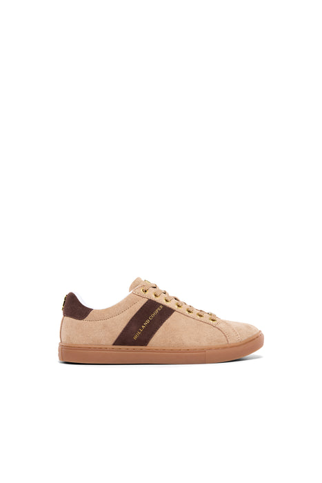 (Holland Cooper) Knightsbridge Court Trainer - Taupe Dark Choc (Women's)