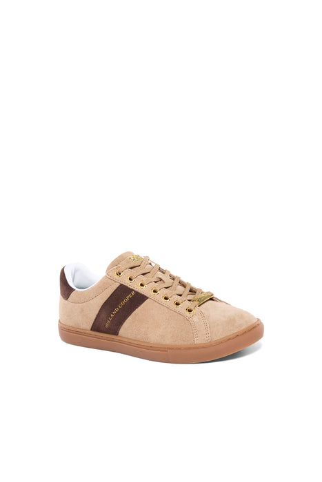 (Holland Cooper) Knightsbridge Court Trainer - Taupe Dark Choc (Women's)