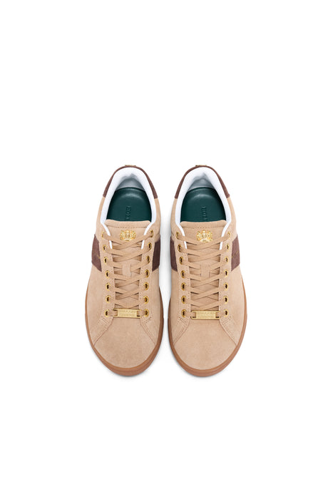 (Holland Cooper) Knightsbridge Court Trainer - Taupe Dark Choc (Women's)
