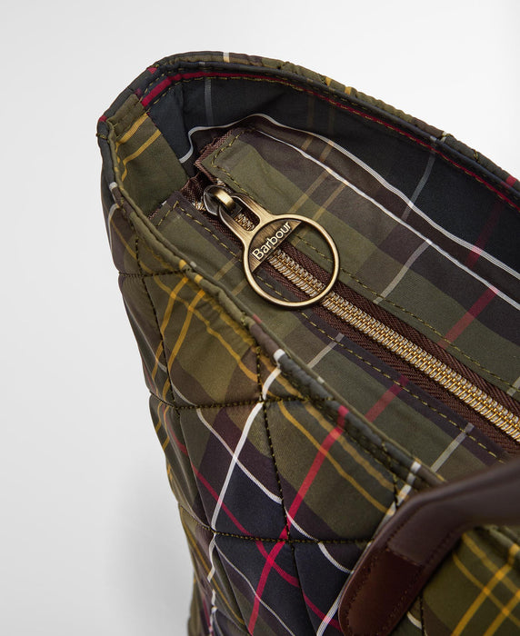 (Barbour) Wetherham Quilted Tote Bag - Classic Tartan (Women's)