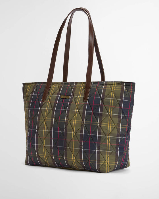 (Barbour) Wetherham Quilted Tote Bag - Classic Tartan (Women's)