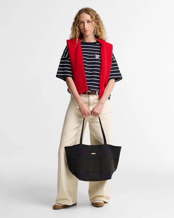 (Barbour) Layla Large Tote Bag - Shadow Tartan (Women's)