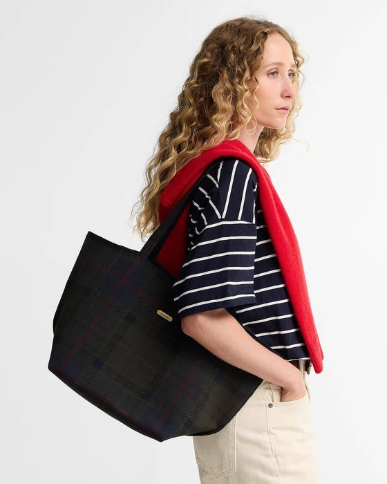 (Barbour) Layla Large Tote Bag - Shadow Tartan (Women's)