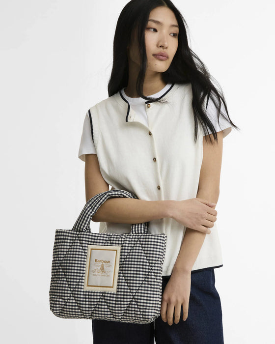 (Barbour) Riah Mini Quilted Tote Bag - Gingham (Women's)