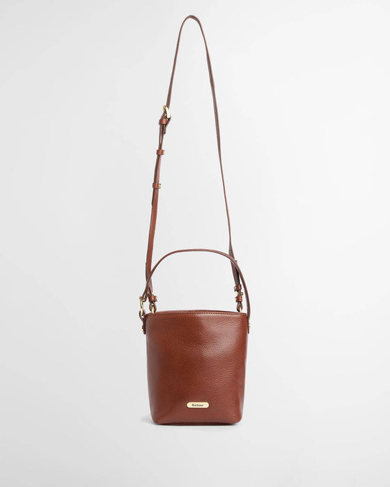 (Barbour) Cedar Mini Leather Bucket Bag - Brown (Women's)