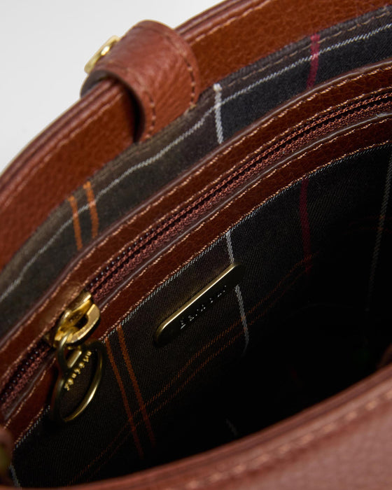 (Barbour) Cedar Mini Leather Bucket Bag - Brown (Women's)