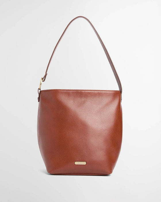 (Barbour) Cedar Large Leather Bucket Bag - Brown (Women's)