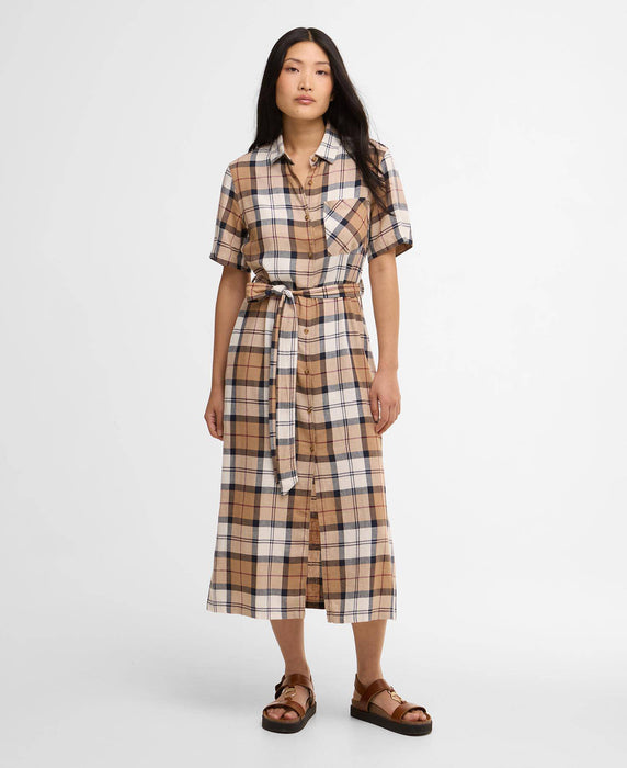(Barbour) Fern Tartan Midi Dress (Women's)