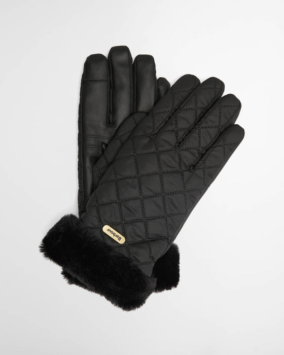 (Barbour) Norwood Quilted Gloves - Black (Women's)