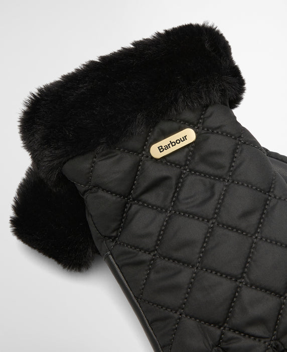 (Barbour) Norwood Quilted Gloves - Black (Women's)