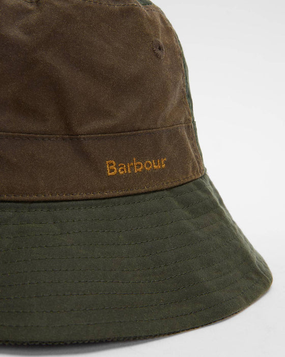 (Barbour) Brackley Waxed Bucket Hat - Fern/Beech (Men's)