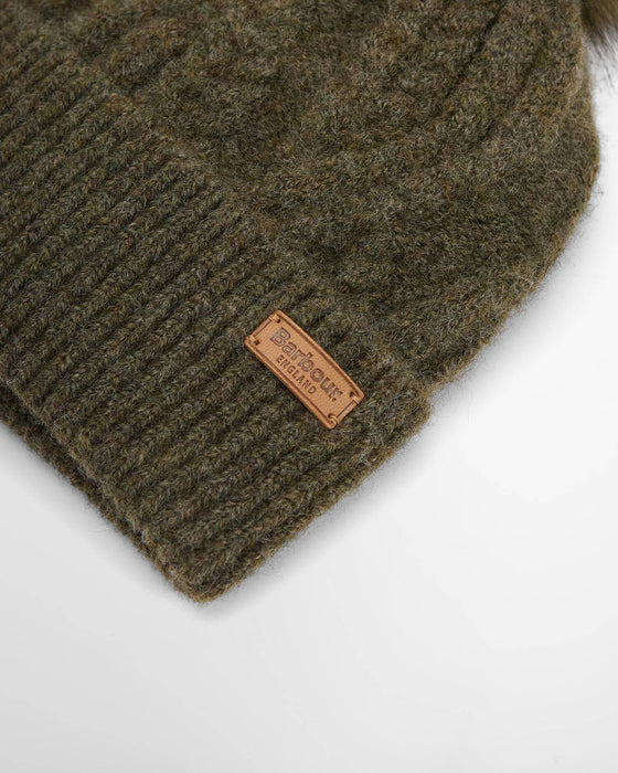 (Barbour) Elsdon Cable-Knit Beanie - Olive (Women's)