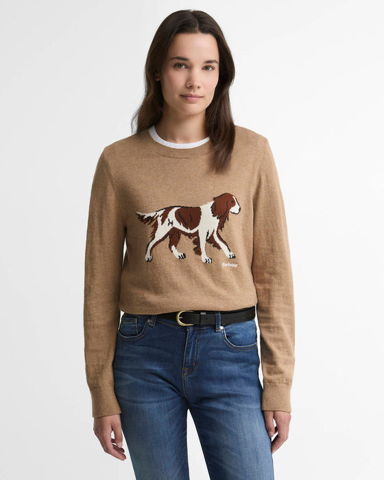 (Barbour) Fareham Crew Neck Jumper - Warm Trench (Women's)