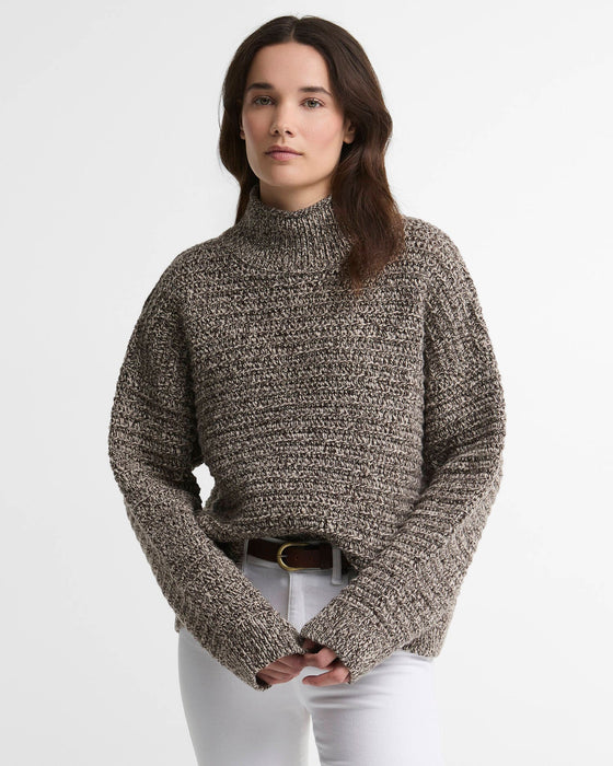 (Barbour) Rosamund Funnel Neck Jumper - Oat (Women's)