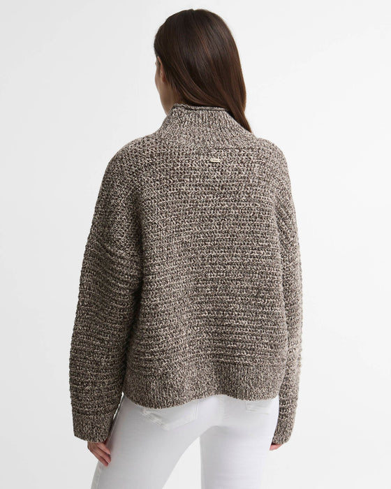 (Barbour) Rosamund Funnel Neck Jumper - Oat (Women's)