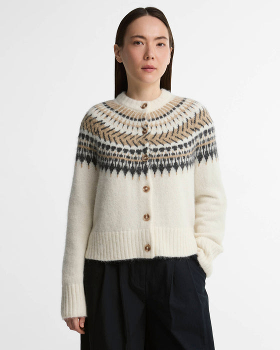 (Barbour) Pauline Fair Isle Cardigan - Cloud Multi  (Women's)