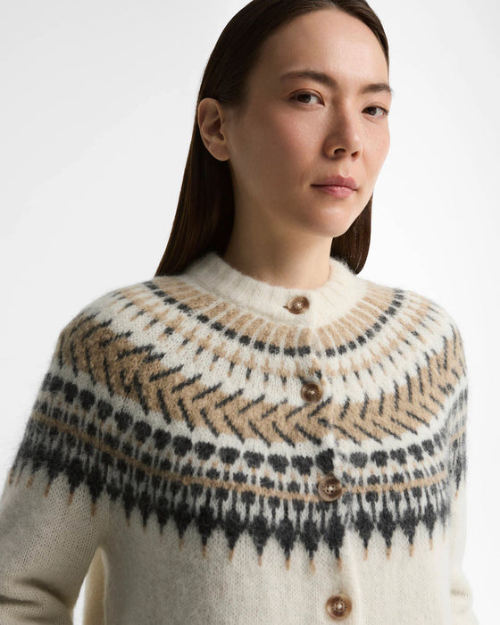 (Barbour) Pauline Fair Isle Cardigan - Cloud Multi  (Women's)